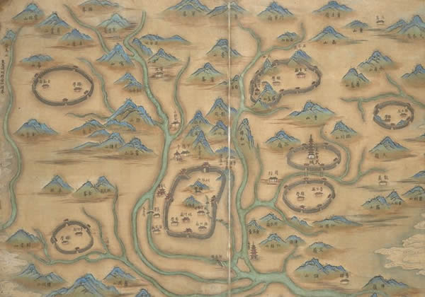 1682年《江西十三府道里图》缩略图