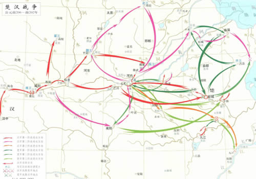楚汉战争地图 公元前206-前204缩略图