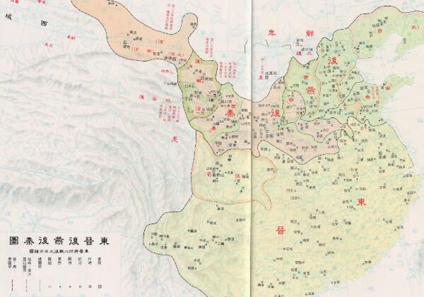 东晋 后燕后秦形势地图缩略图