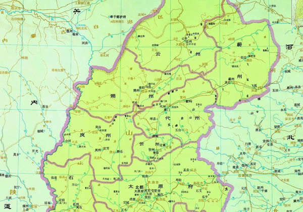 唐朝 河东道地图全图缩略图