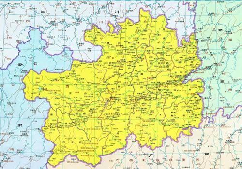 清朝 贵州地图缩略图