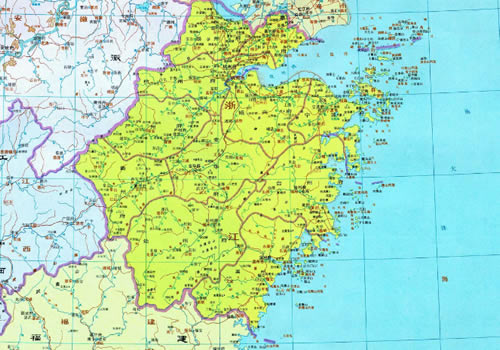 清朝 浙江地图全图缩略图