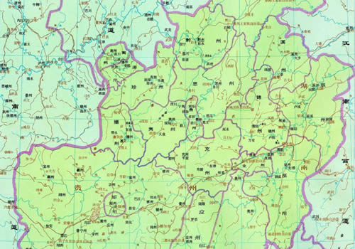 唐朝 黔中道地图全图缩略图
