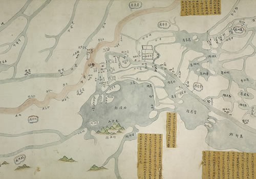 岳阳至长江入海及自江阴沿大运河至北京故宫水道彩色图缩略图