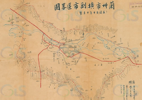 1941年《兰州市扩划市区略图》缩略图