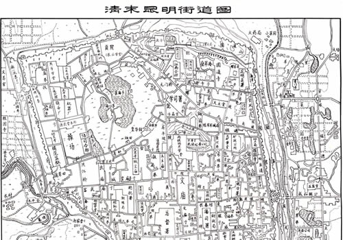 清末《昆明街道图》缩略图