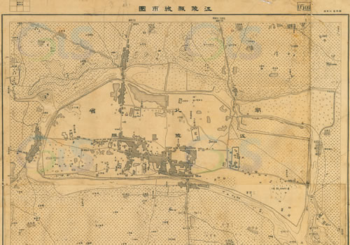 1947年湖北《江陵县城市图》缩略图