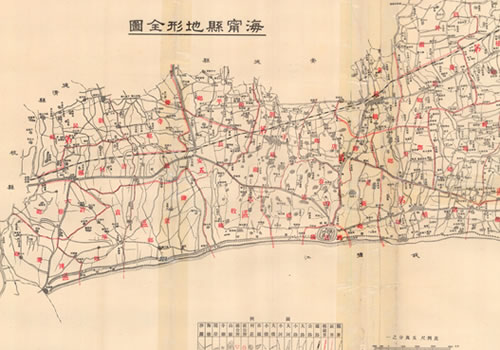 1943年浙江《海宁县地形全图》缩略图