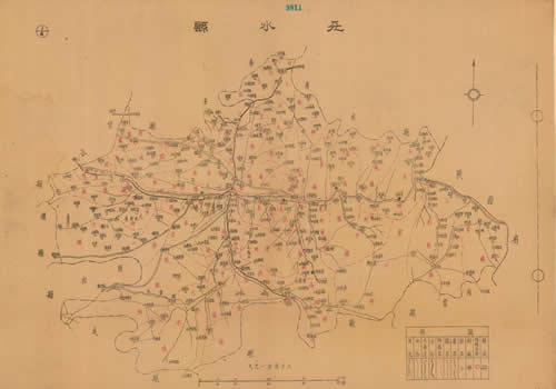 民国甘肃《天水县》地图缩略图