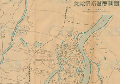 1944年民国广西《桂林市街道简明图》缩略图