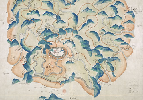 1841年后浙江舟山《定海县舆图》缩略图