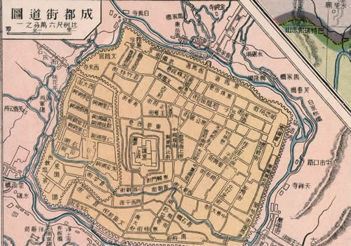 1917年四川《成都街道图》缩略图